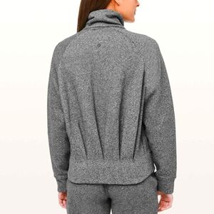 Lululemon Pleat Perfection Jacket sz 8 Grey Heather Speckled Black - EUC